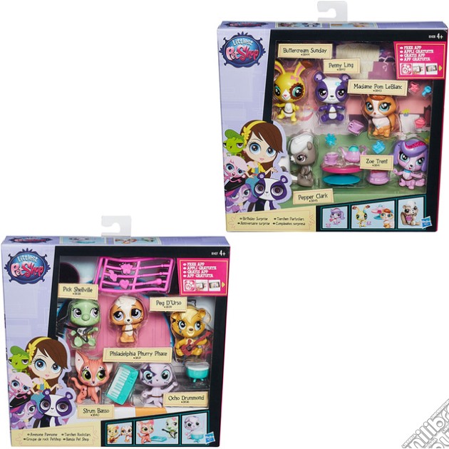 Littlest Pet Shop - Multi Pack - Confezione 5 Cuccioli Con Accessori gioco di Hasbro