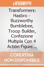 Transformers: Hasbro - Buzzworthy Bumblebee, Troop Builder, Confezione Multipla Con 4 Action Figure Convertibili gioco