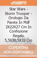 Star Wars - Storm Trooper - Orologio Da Parete In Mdf 2X22X27 Cm In Confezione Regalo 5,5X30,5X32 Cm gioco di Joy Toy