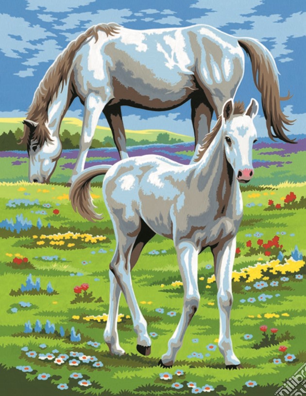 Sequin Art 0215 - Painting By Numbers Junior - Horses gioco di Sequin Art