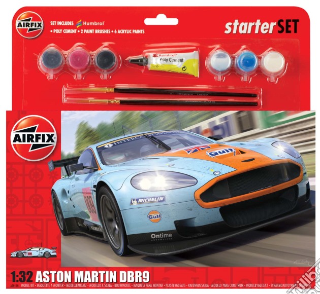Airfix: Large Starter Set - Aston Martin DBR9  (Aereo In Plastica) gioco di Airfix