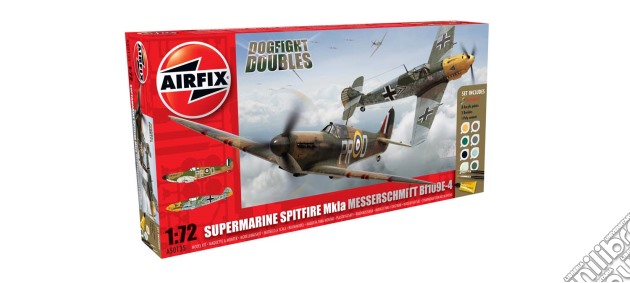 Airfix: Spitfire MkIa and Messerschmitt Bf109E-4 Dogfight Doubles Gift Set (Aereo In Plastica) gioco di Airfix