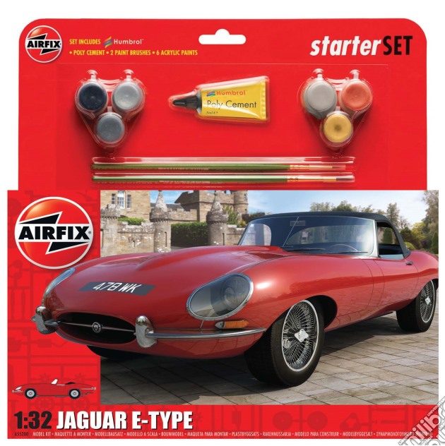 Airfix: Medium Starter Set - Jaguar E-Type (Model Kit) gioco di Airfix