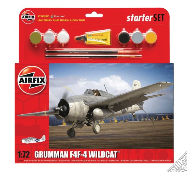 Airfix Medium Starter Set - Grumman F4F-4 Wildcat gioco di Airfix