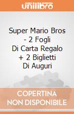 Super Mario Bros - 2 Fogli Di Carta Regalo + 2 Biglietti Di Auguri gioco di Como Giochi