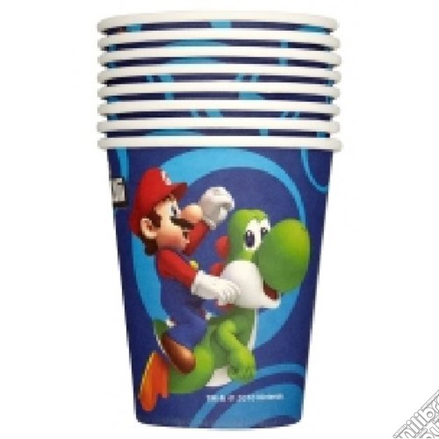 Super Mario Bros - Set 8 Bicchieri Di Plastica gioco di Como Giochi