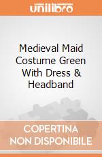 Medieval Maid Costume Green With Dress & Headband gioco di Smiffy's