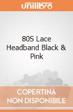 80S Lace Headband Black & Pink gioco