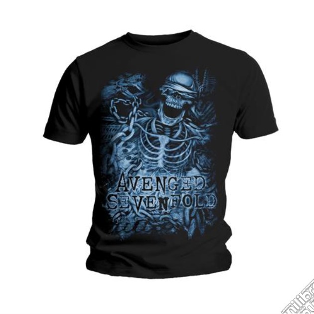 Avenged Sevenfold: Chained Skeleton Black (T-Shirt Unisex Tg. M) gioco di Rock Off