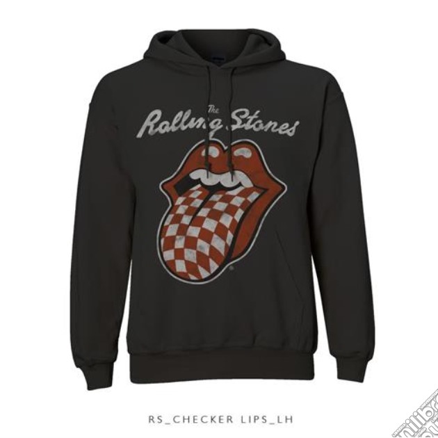Rolling Stones (The) - Checker Tongue (Felpa Con Cappuccio Tg. L) gioco di Rock Off