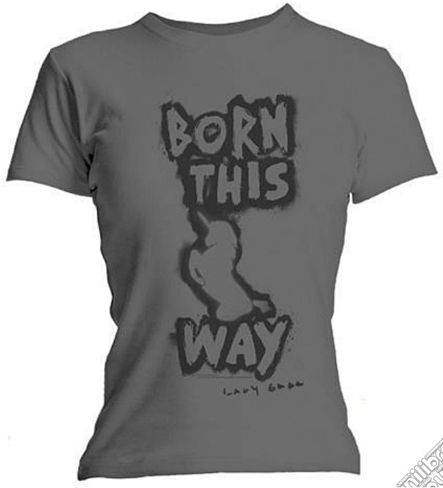 Lady Gaga: Btw Ladies Grey (T-Shirt Donna Tg. S) gioco di Rock Off