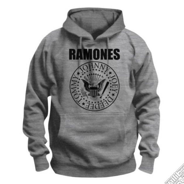 Ramones: Presidential Seal Grey (Felpa Con Cappuccio Unisex Tg. S) gioco di Rock Off