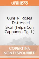 Guns N' Roses - Distressed Skull (Felpa Con Cappuccio Tg. L) gioco di Rock Off