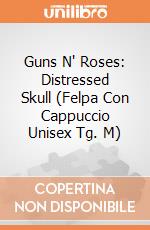 Guns N' Roses: Distressed Skull (Felpa Con Cappuccio Unisex Tg. M) gioco di Rock Off