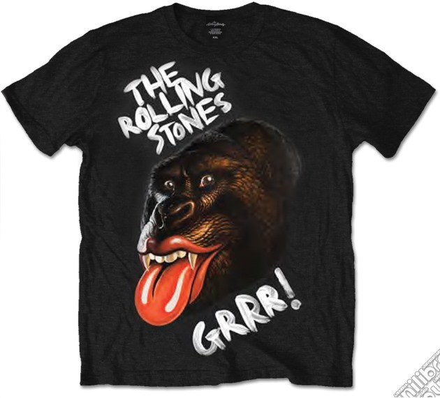 Rolling Stones (The): Grrr Black Gorilla (T-Shirt Unisex Tg. L) gioco di Rock Off