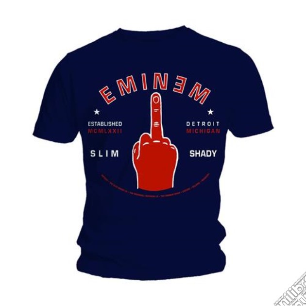 Eminem: Detroit Finger (T-Shirt Unisex Tg. M) gioco di Rock Off