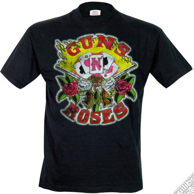 Guns N' Roses: Cards (T-Shirt Unisex Tg. L) gioco di Rock Off