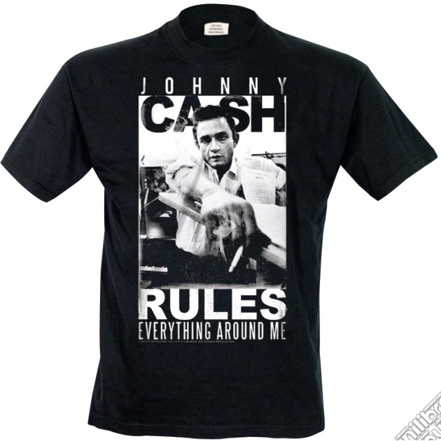 Johnny Cash - Rules (T-Shirt Uomo L) gioco di Rock Off