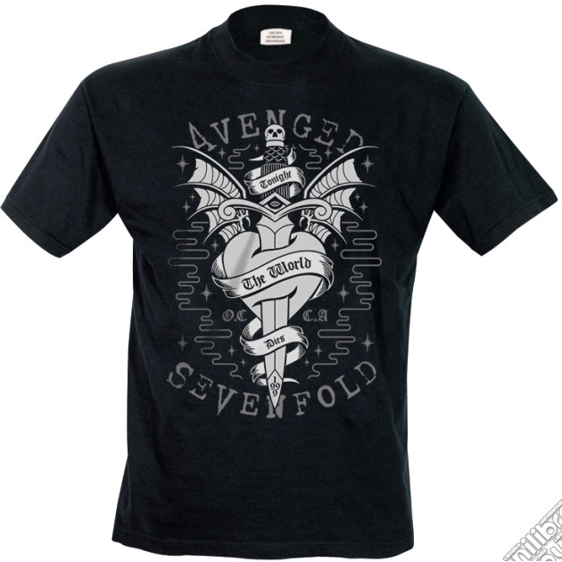 Avenged Sevenfold: Cloak And Dagger Black (T-Shirt Unisex Tg. L) gioco di Rock Off