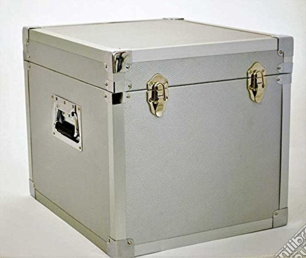 Steepletone 100 Lp Record Storage Carry Case Silver gioco di Steepletone