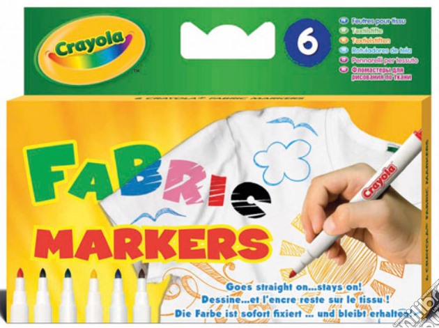Crayola Pennarelli Tessuto 6pz gioco di CREA