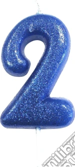 Amscan: Candela Glitterata Blu 7 Cm Nr. 2 Qs giochi