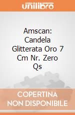 Amscan: Candela Glitterata Oro 7 Cm Nr. Zero Qs giochi