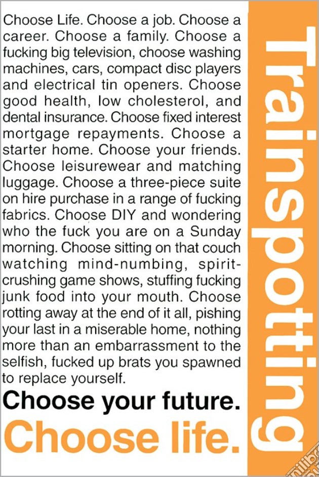 Trainspotting - Quotes 1 (Poster Maxi 61x91,5 Cm) gioco di GB Eye