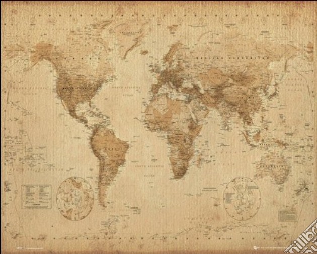 World Map - Antique Style (Poster Mini 40x50 Cm) gioco di GB Eye