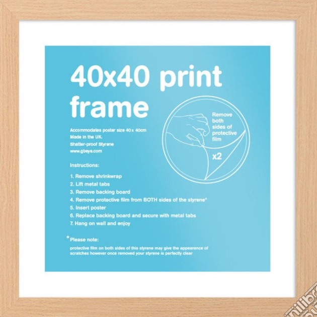 Gb Beech Frame - 40x40 - 40x40cm - Eton (Cornice) gioco