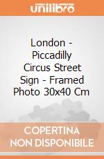 London - Piccadilly Circus Street Sign - Framed Photo 30x40 Cm gioco