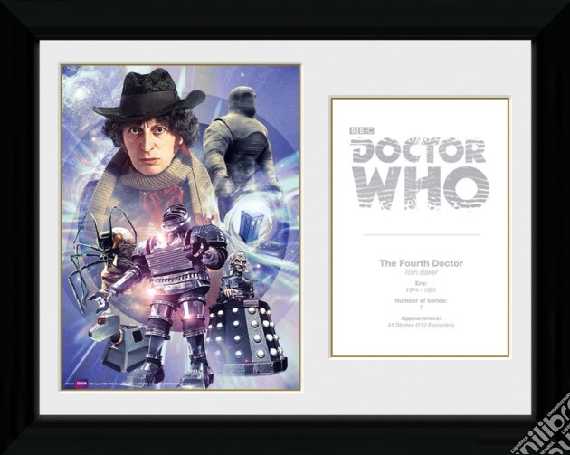 Doctor Who - 4th Doctor Tom Baker - Framed Photo 30x40 Cm gioco
