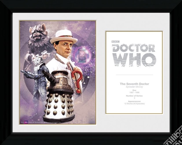 Doctor Who - 7th Doctor Sylvester Mccoy - Framed Photo 30x40 Cm gioco