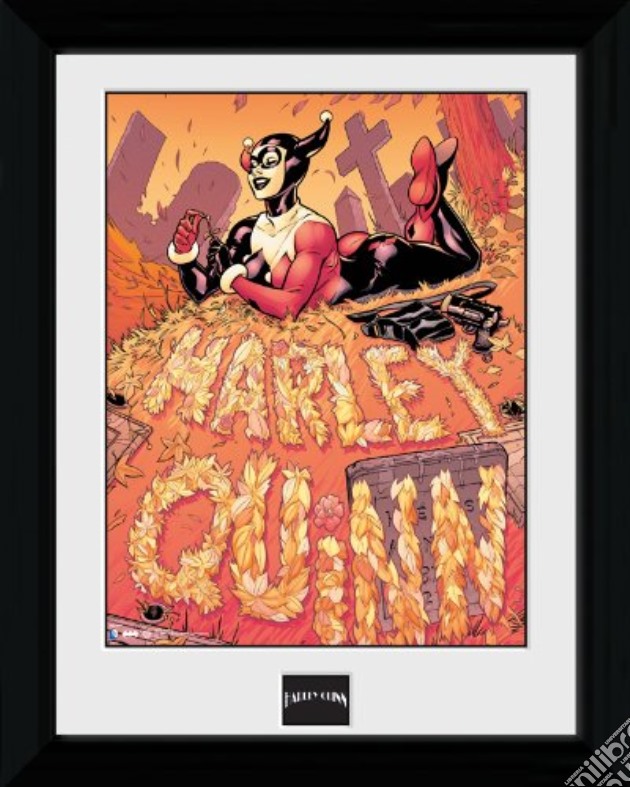 Batman Comic - Harley Quinn Graveyard - Framed Photo 30x40 Cm gioco