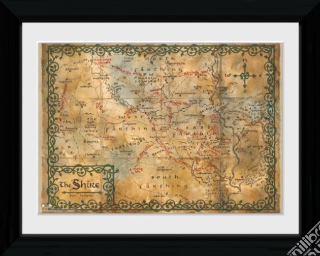 The Hobbit - Map - Framed Photo 30x40 Cm gioco