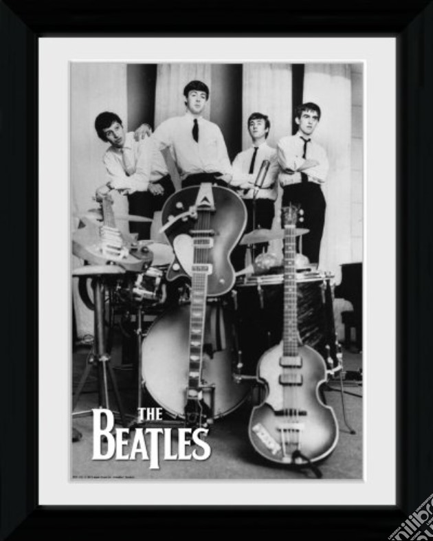 The Beatles - Instruments - Framed Photo 30x40 Cm gioco