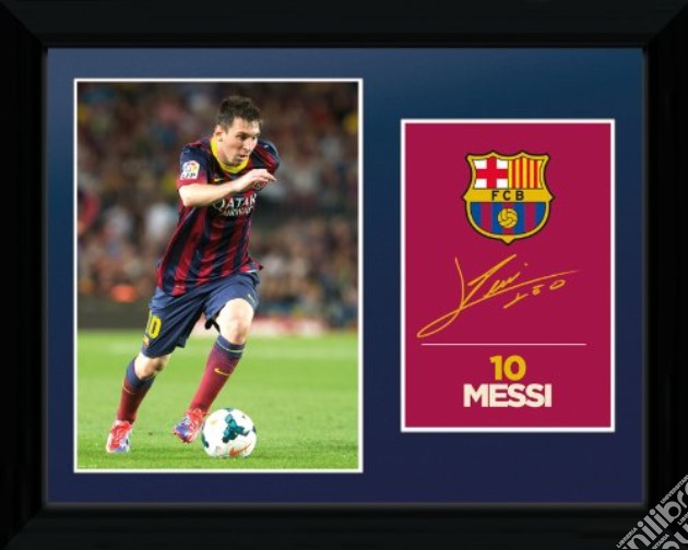 Barcelona - Messi 13/14 - Framed Photo 30x40 Cm gioco