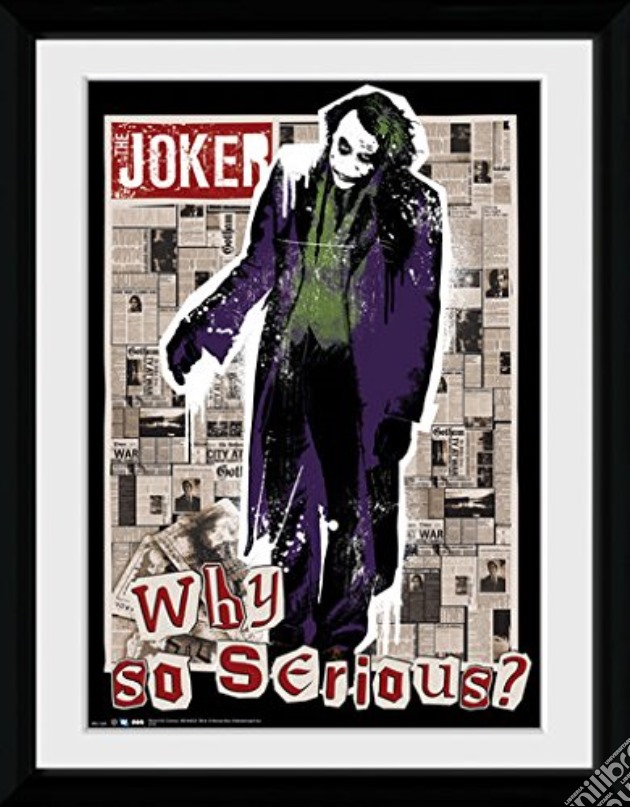 Batman (the Dark Knight) - Why So Serious - Framed Photo 30x40 Cm gioco