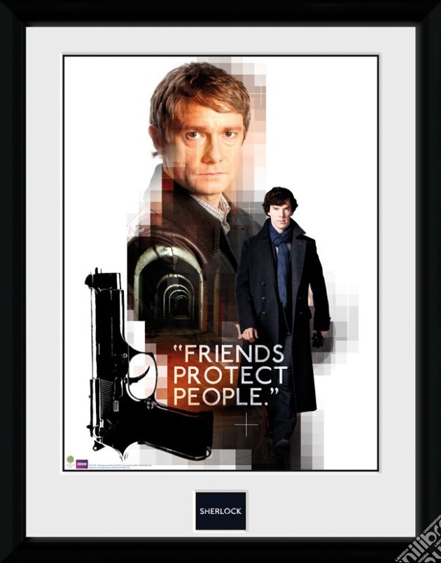 Sherlock - Friends Protect - Framed Photo 30x40 Cm gioco