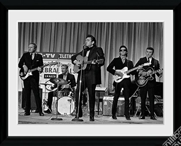 Johnny Cash - On Stage - Framed Photo 30x40 Cm gioco
