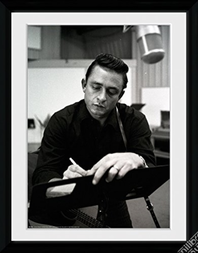 Johnny Cash - Songwriting - Framed Photo 30x40 Cm gioco