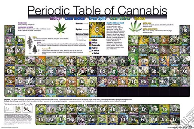 Periodic Table - Of Cannabis (Poster Maxi 61x91,5 Cm) gioco di GB Eye