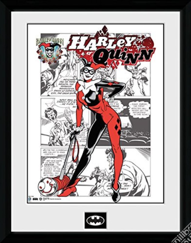 Batman Comic - Harley Quinn Comic - Framed Photo 30x40 Cm gioco