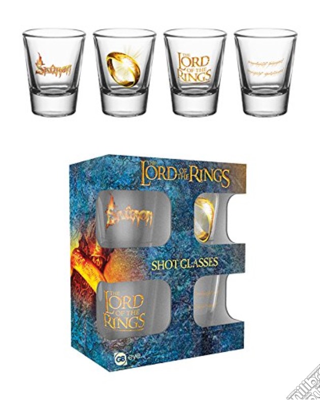Lord Of The Rings - Rings (4 Bicchieri Piccoli) gioco di Import