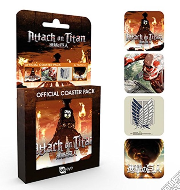 Attack On Titan - Mix (set Sottobicchieri) gioco