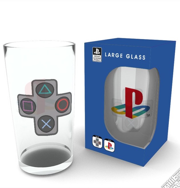 Playstation: ABYstyle - Buttons (Large Glass 400ml / Bicchiere) gioco di GB Eye