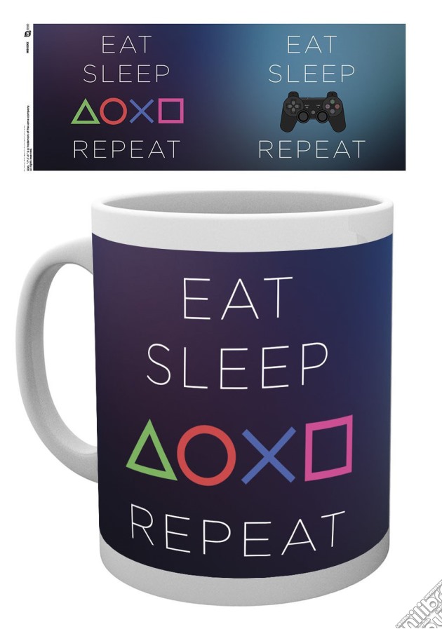 Playstation - Eat Sleep Repeat (tazza) gioco
