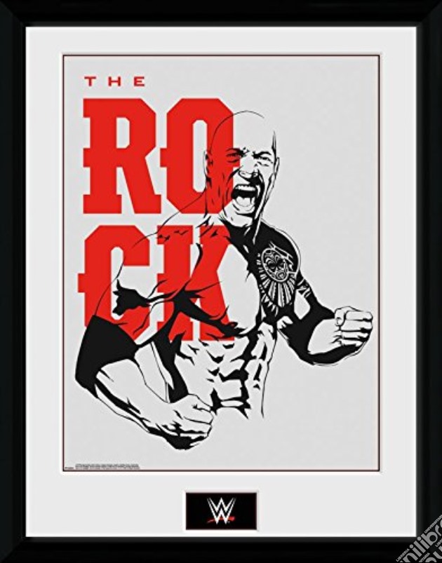 Wwe - The Rock (Foto In Cornice 30x40 Cm) gioco