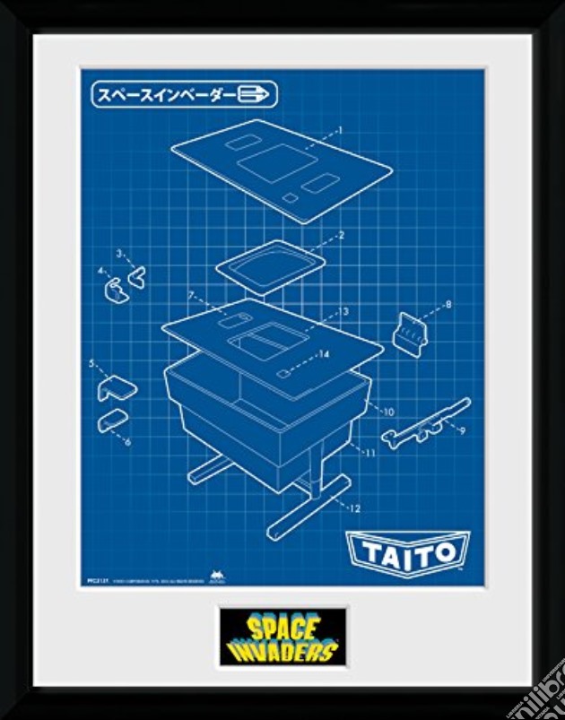Space Invaders - Table (Stampa In Cornice 30x40 Cm) gioco di GB Eye