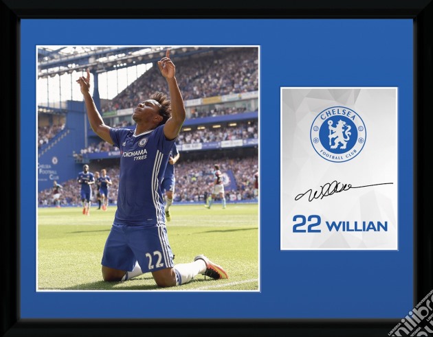 Chelsea: Willian 16/17 (Stampa In Cornice 30x40 Cm) gioco di GB Eye